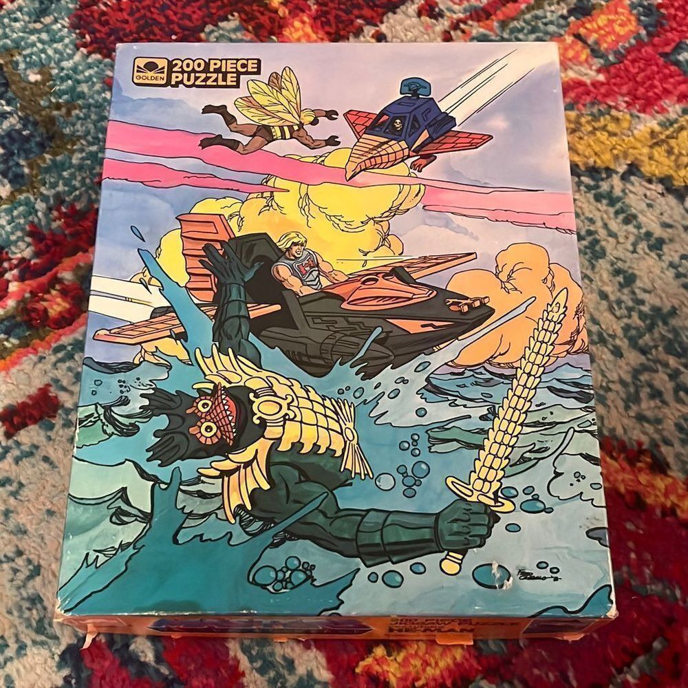 1985 Golden Masters of the Universe He-Man 200 Piece Puzzle Complete
